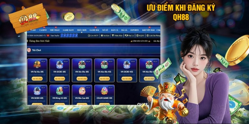 Lý do người chơi yêu thích đăng ký QH88